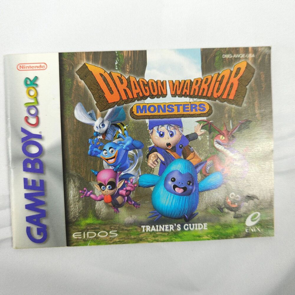 Dragon Quest Monsters Game Boy‎ Color Instruction Manual GBC *ONLY*